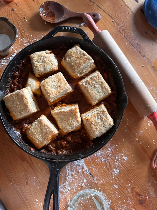 Sourdough Biscuit Beef Pot Pie