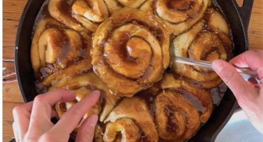 Image of cinnamon buns in the making